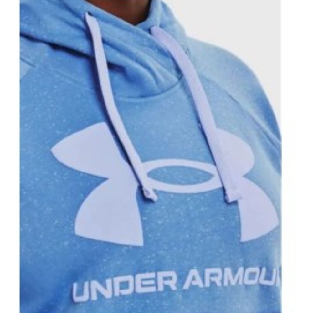 Women's Under Armour Hoodie Athletic Rival Fleece Speckled Top Sport Shirt - Picture 8 of 9